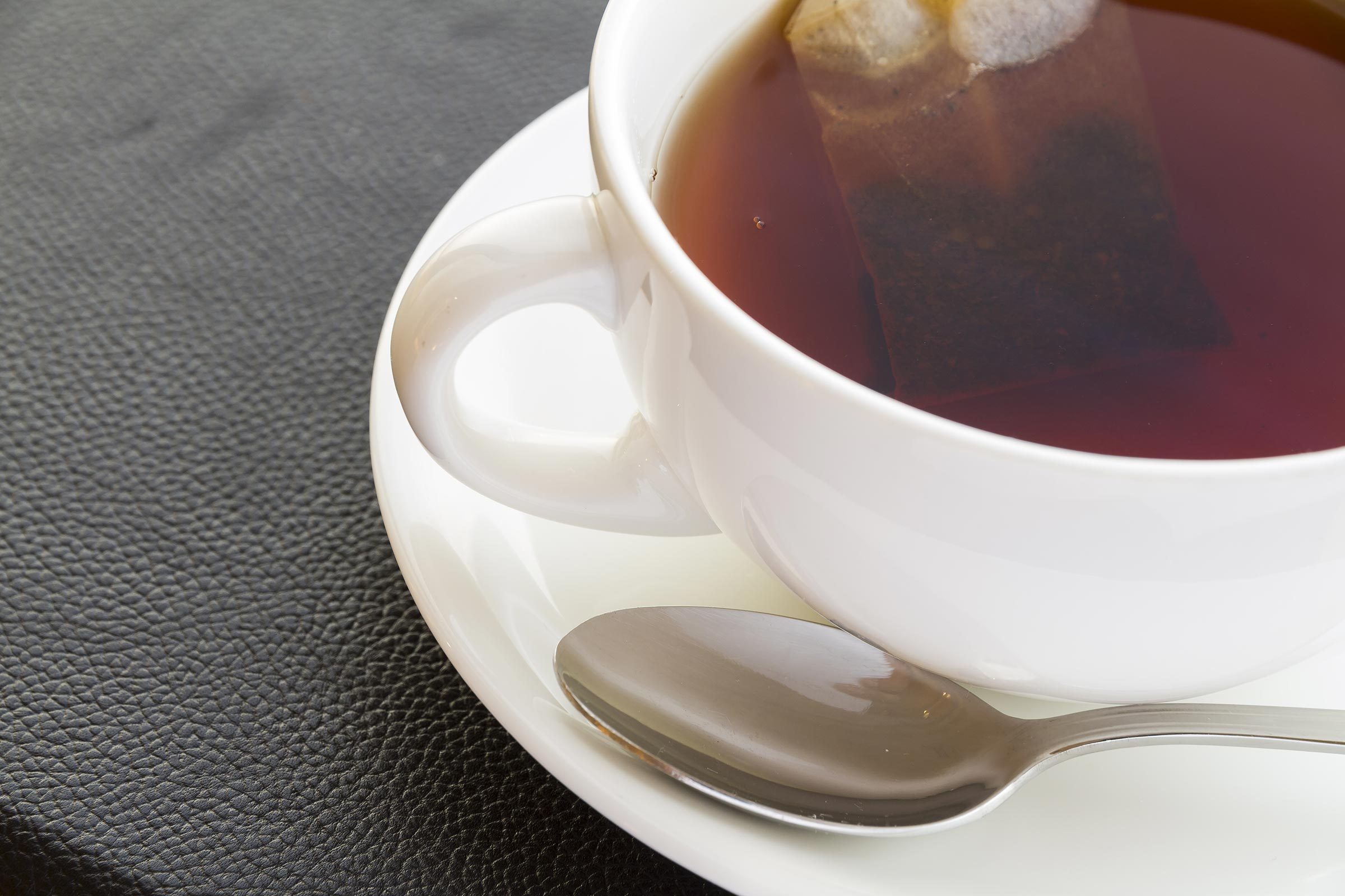 cup of tea with spoon