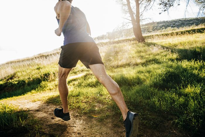 man running outside for exercise