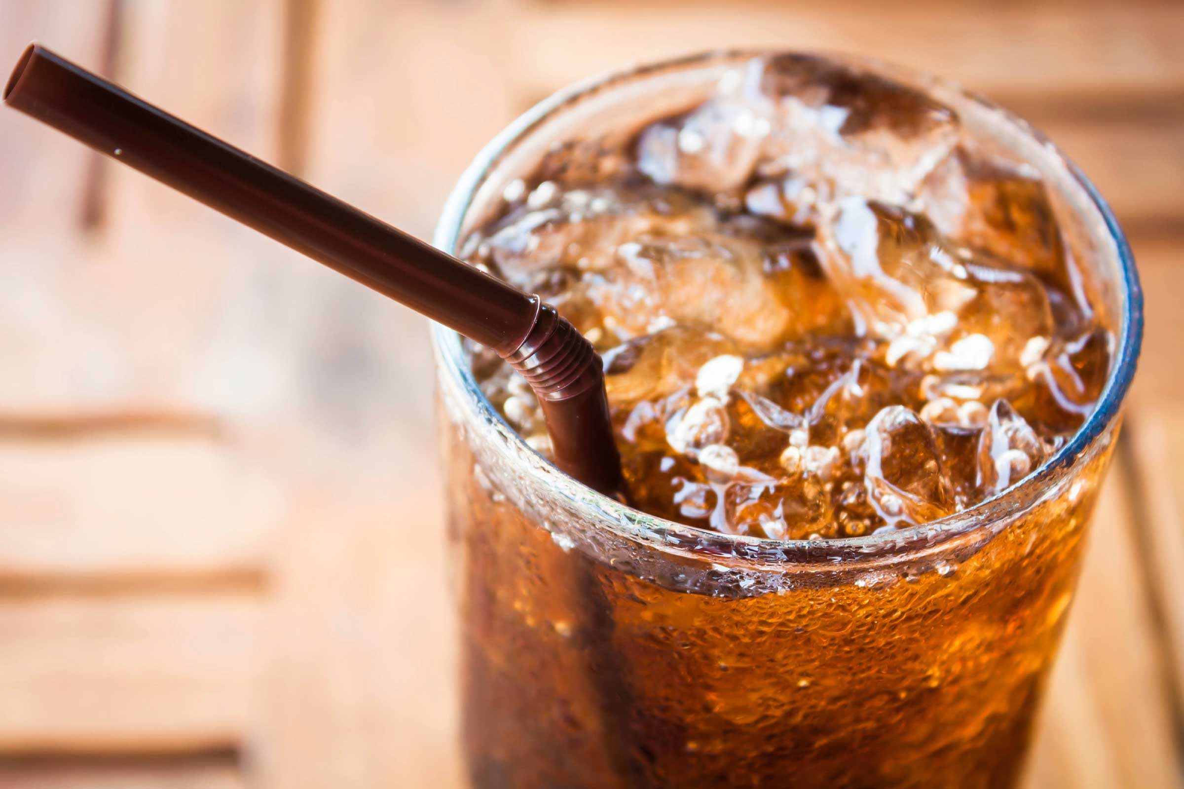 soda with straw