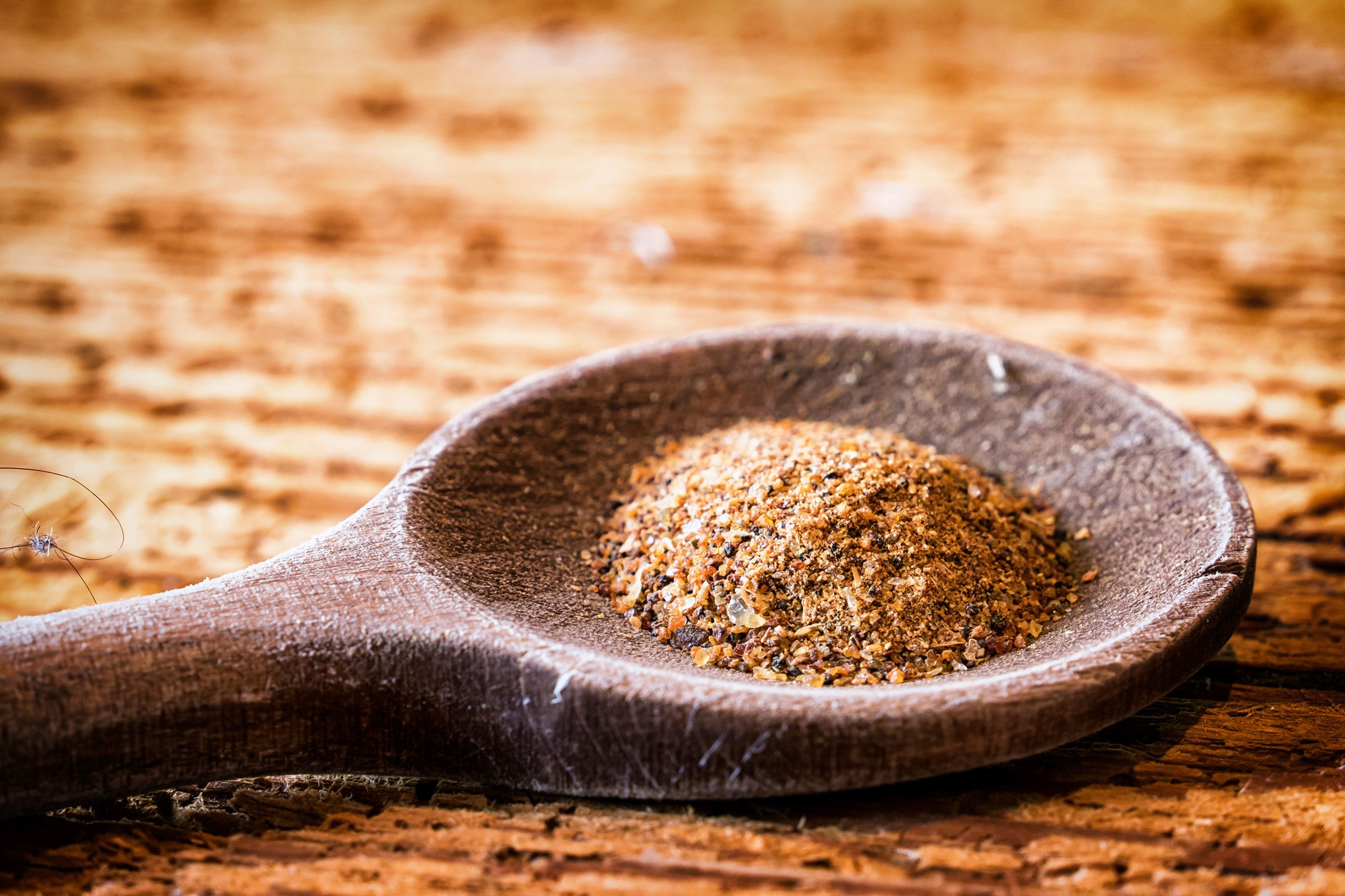 wooden spoon full of myrrh