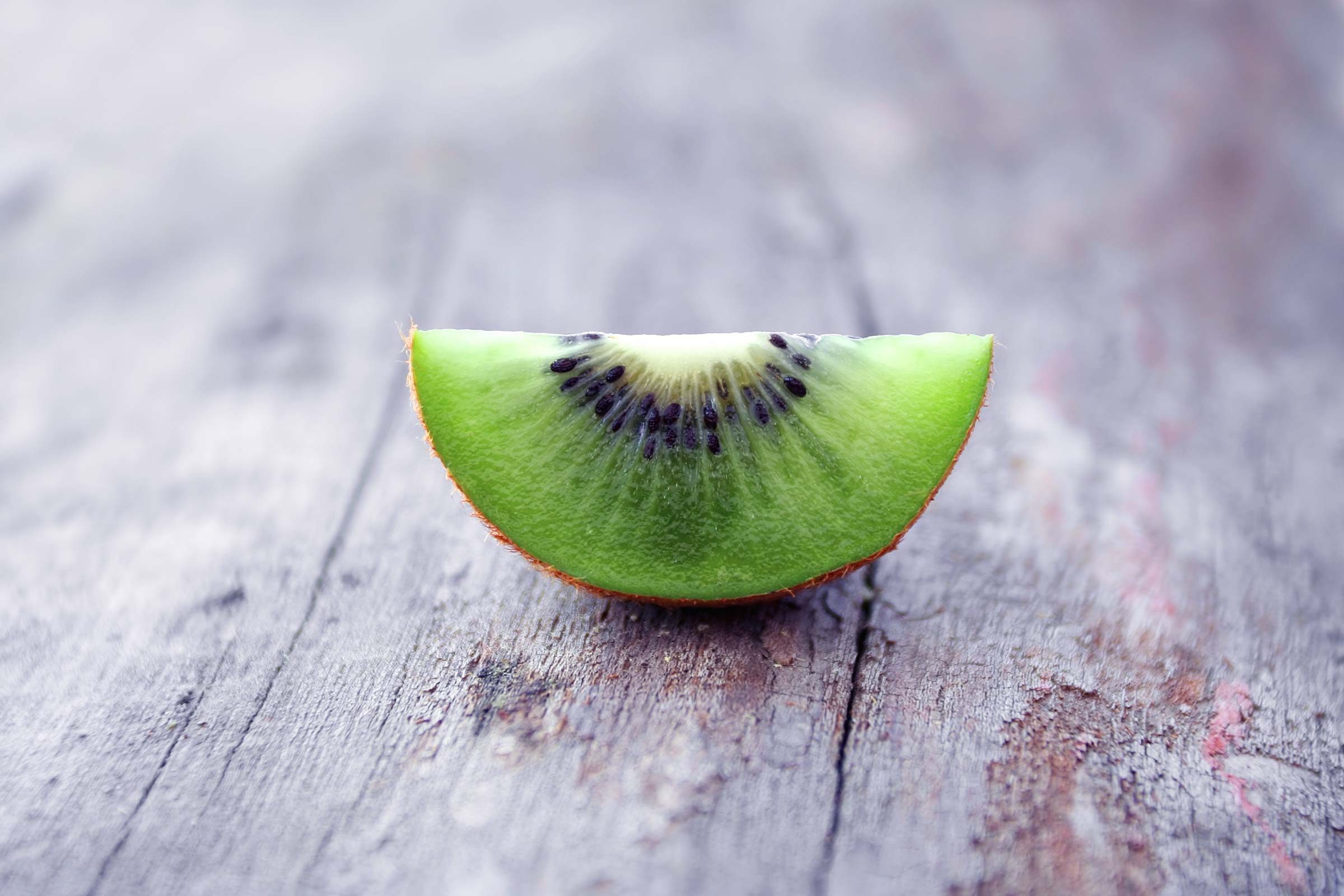wedge of green kiwi