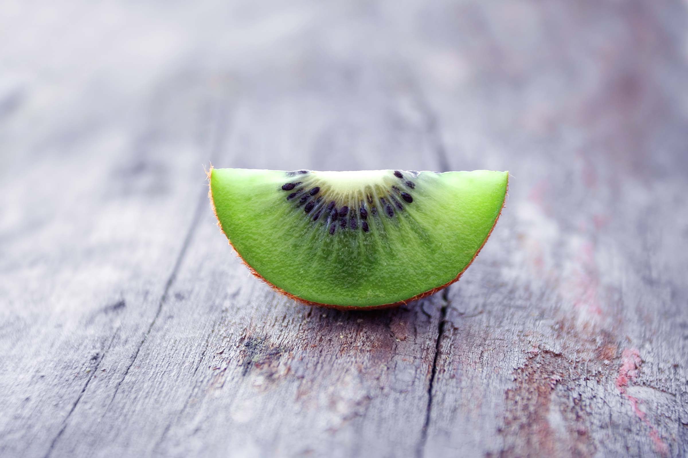 wedge of green kiwi 