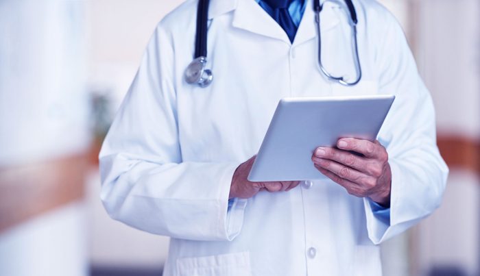 doctor consulting records