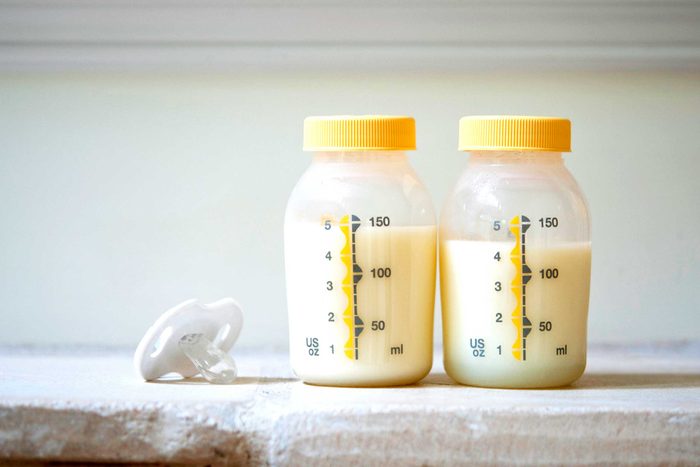 bottles of breast milk