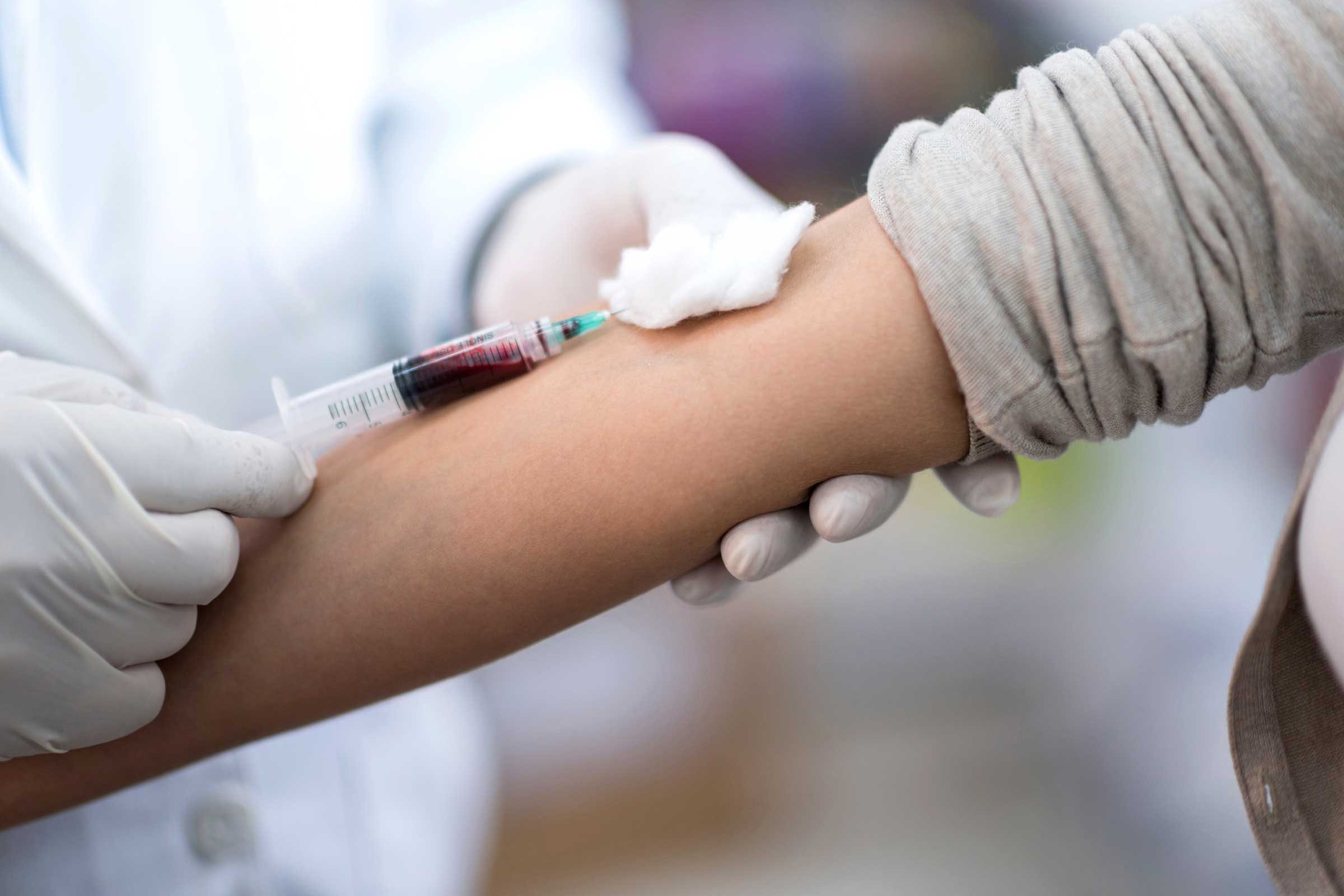 person getting blood drawn