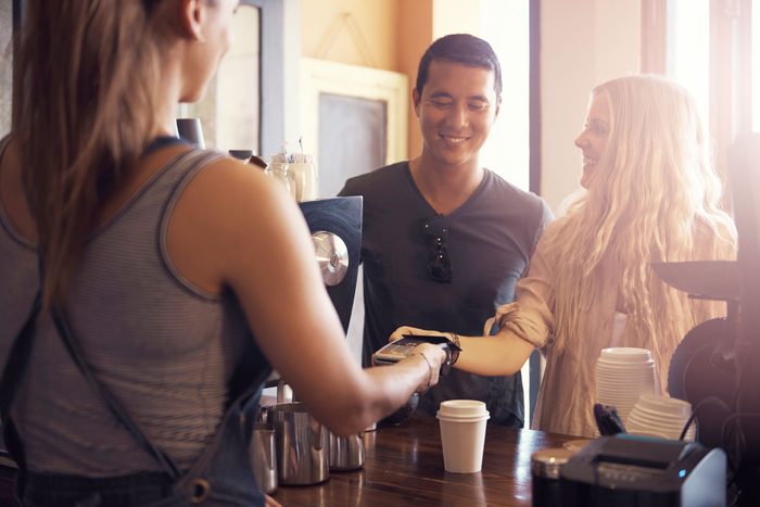 couple at cash register