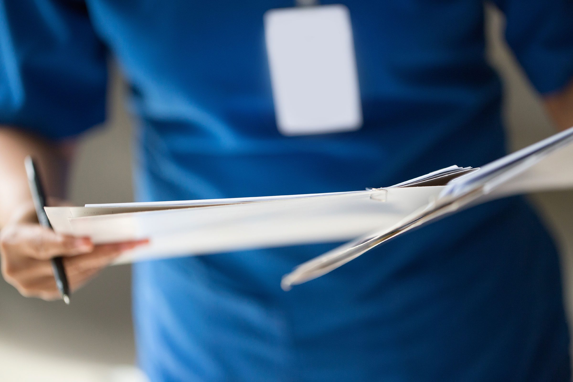 doctor looking at medical records