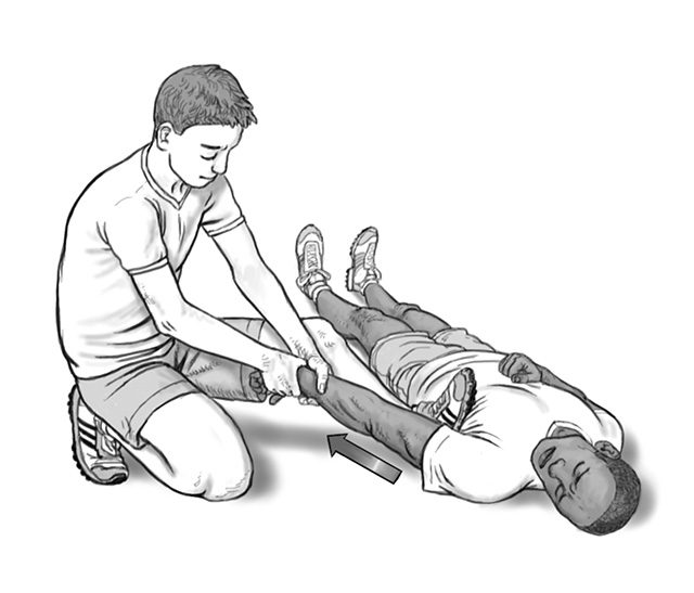 dislocated shoulder arm pull