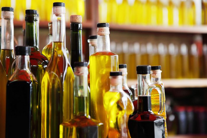 beautiful bottles of olive oil