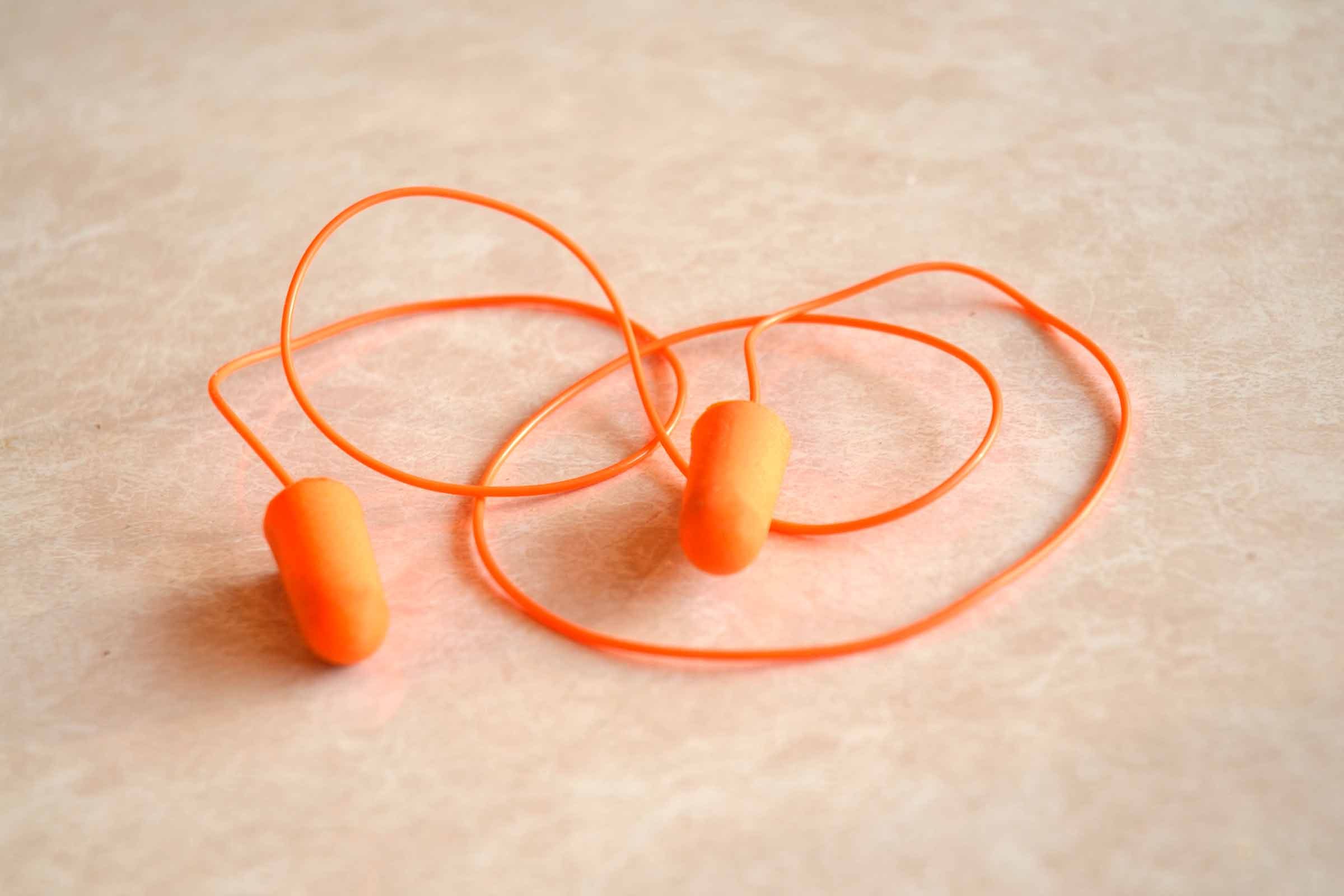 orange headphones