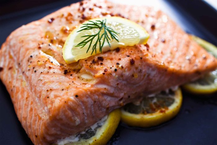 A salmon filet