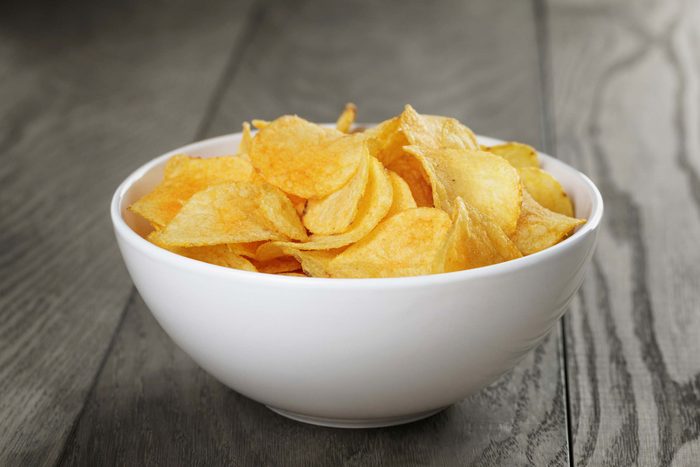 Bowl of potato chips