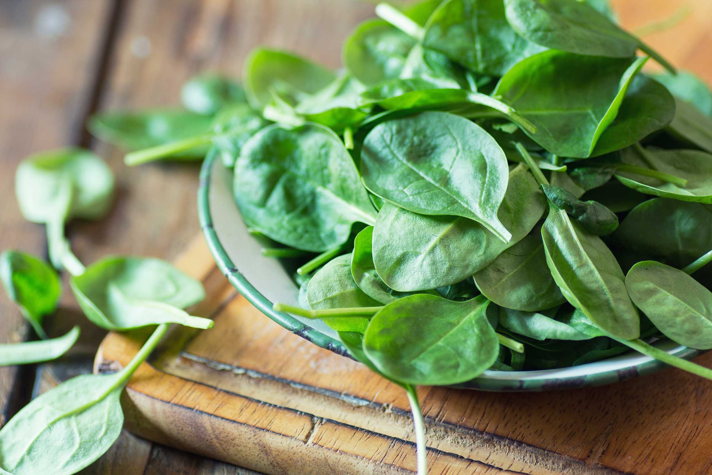 plate of spinach 