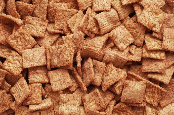 A picture of cinnamon-swirl cereal.