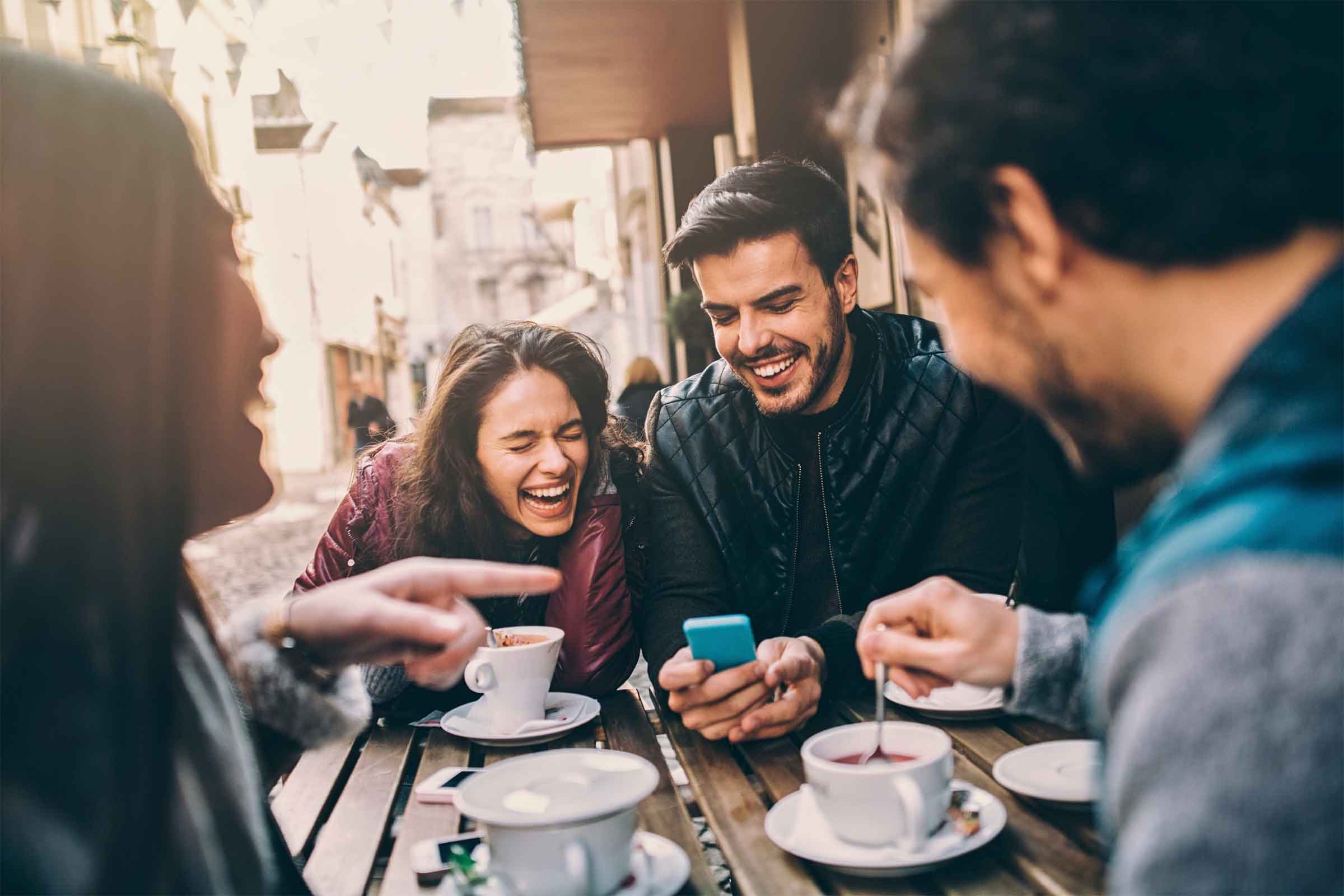 Friends laughing