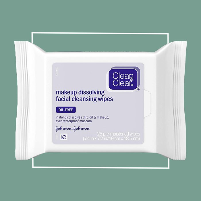 clean and clear makeup dissolving facial cleansing wipes