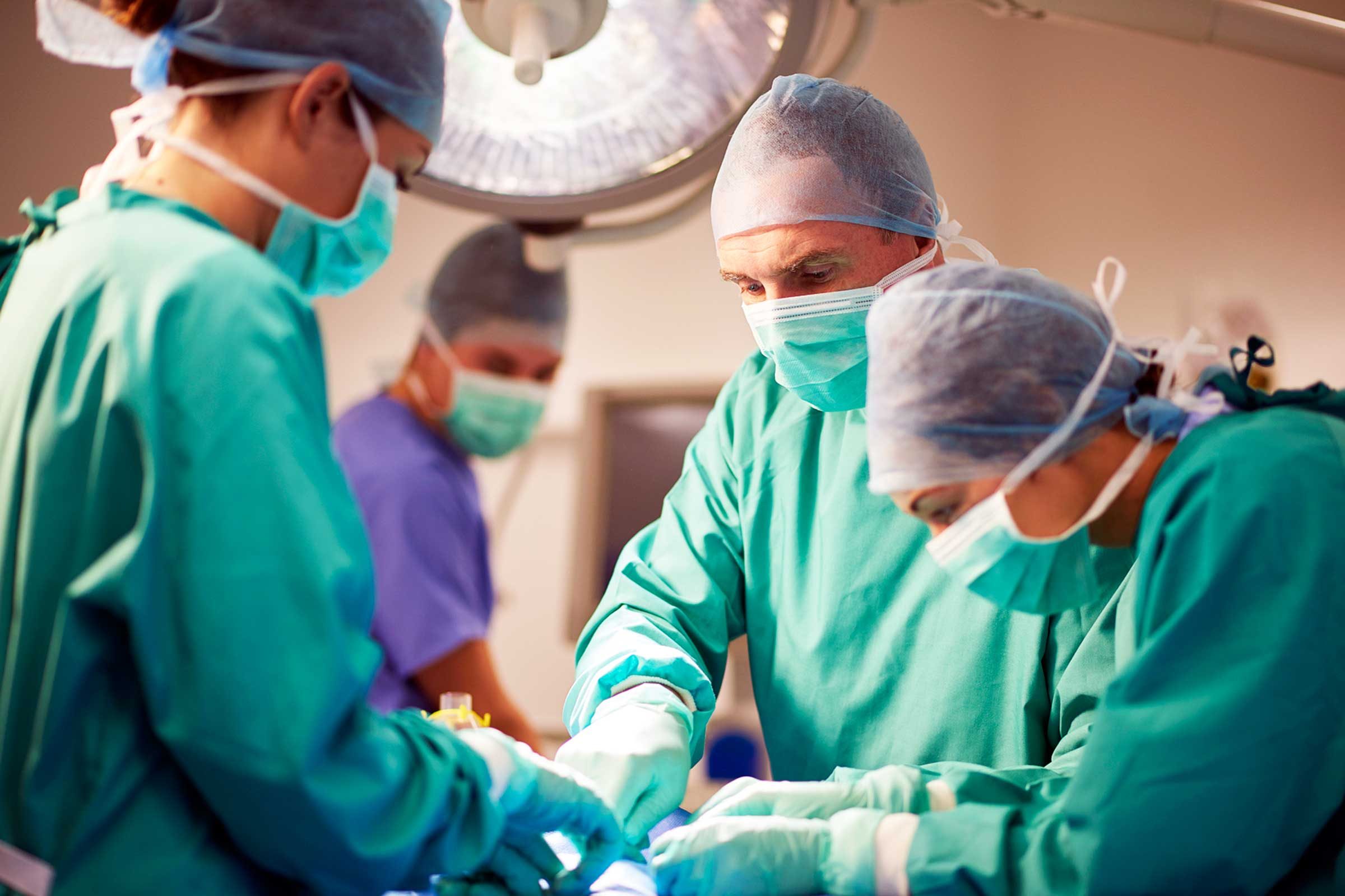 surgeons in an operating room