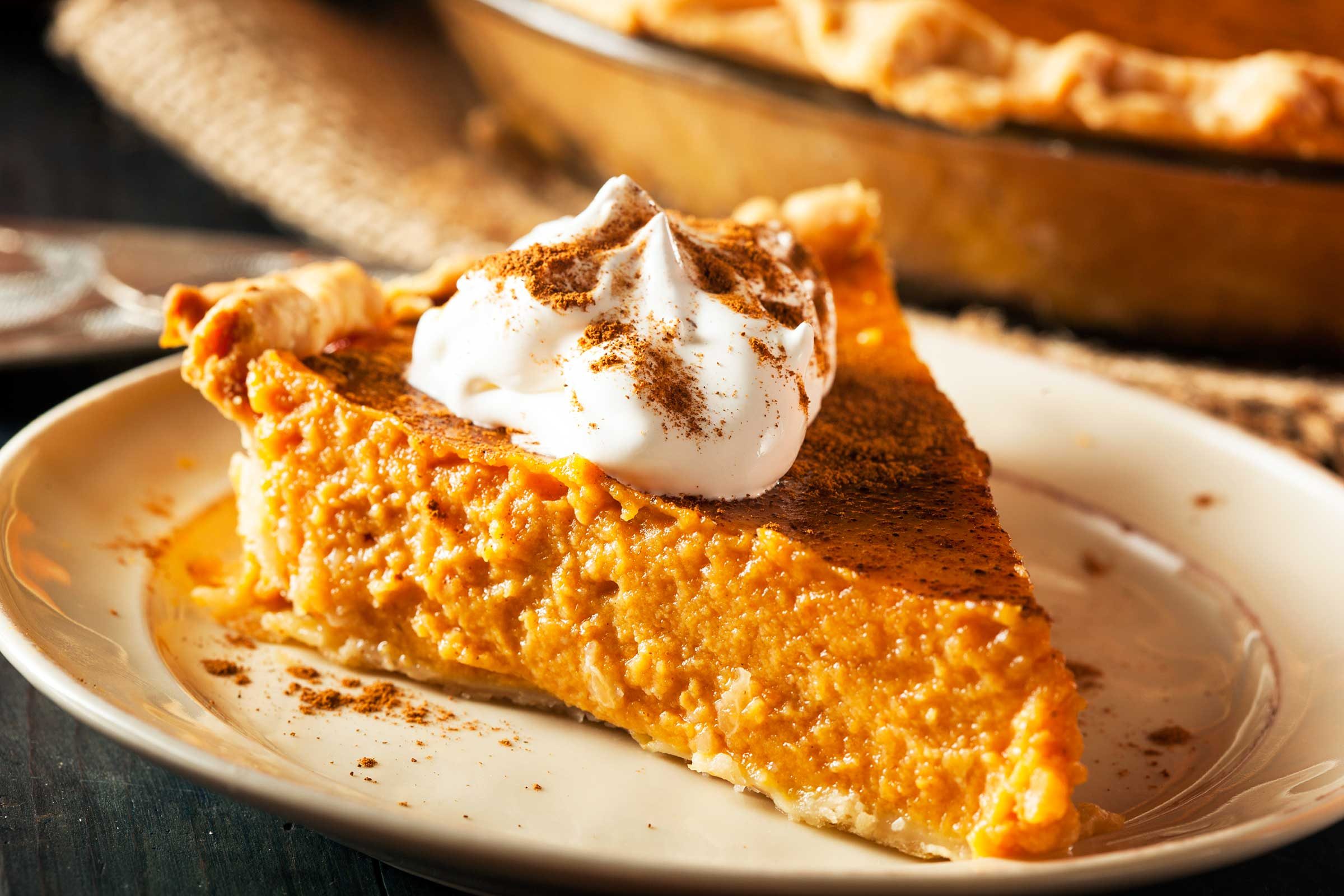 slice of pumpkin pie