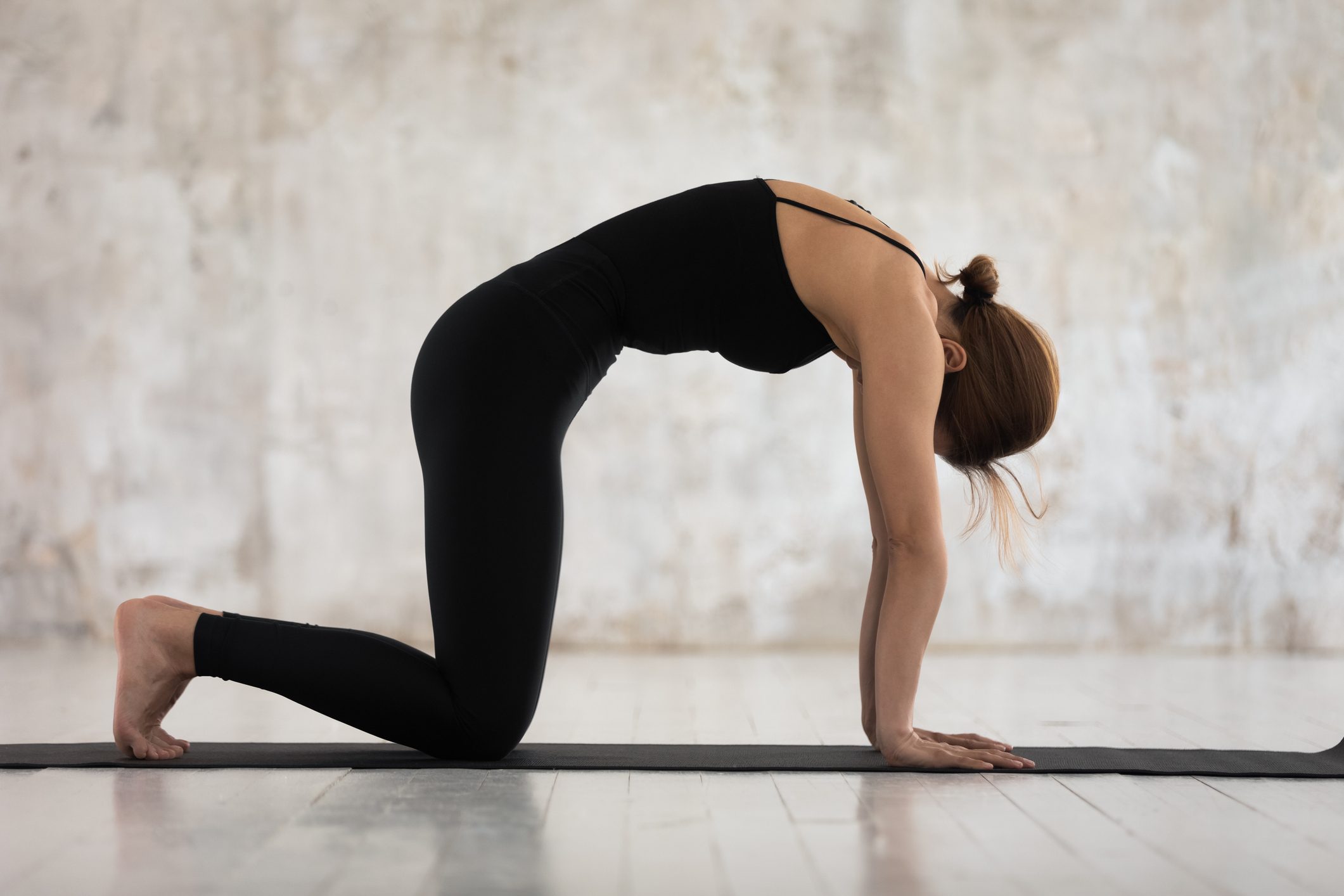 cat/cow yoga pose