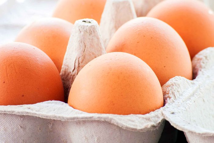 brown eggs in a carton