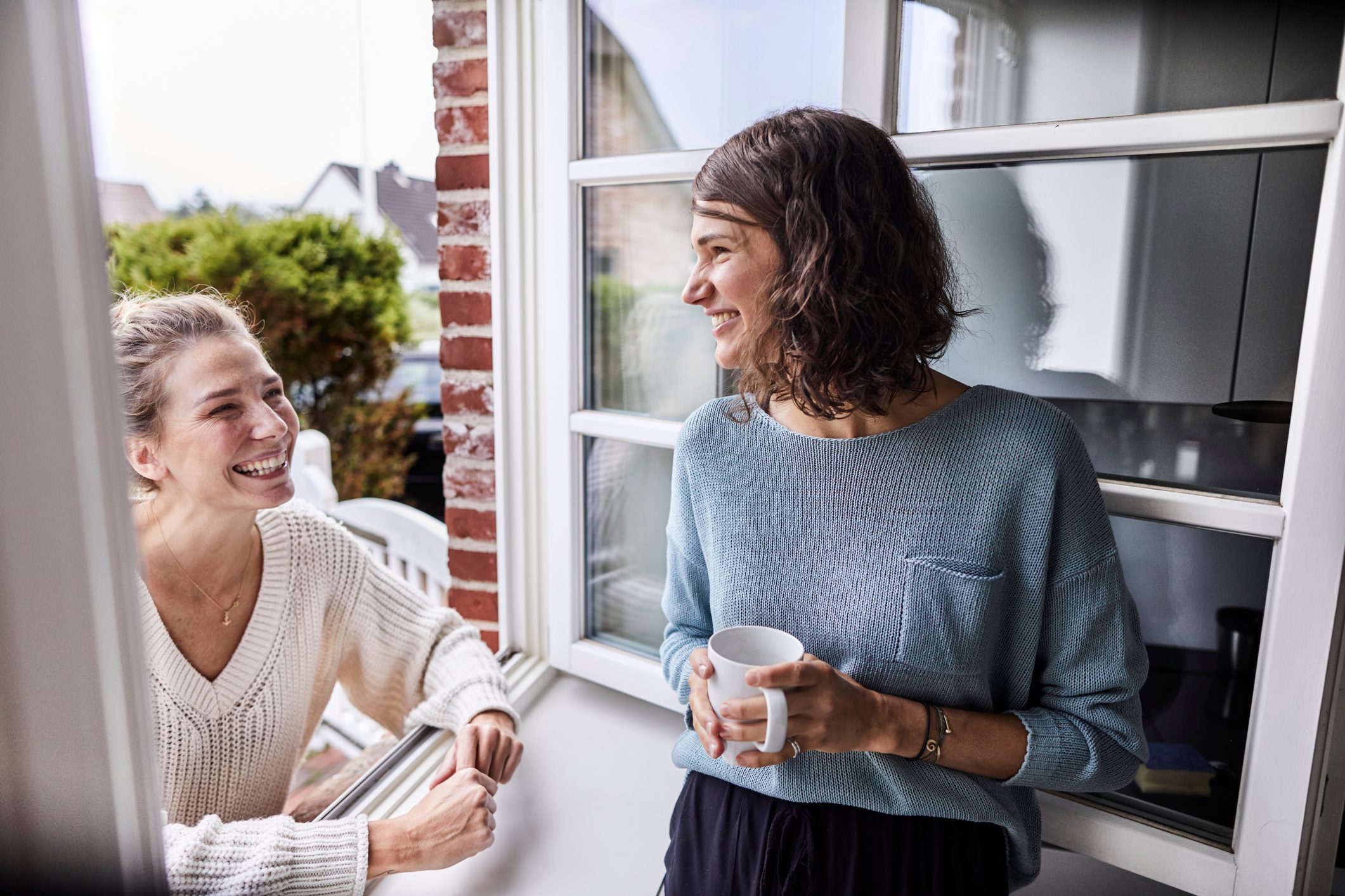 neighbors talking to each other