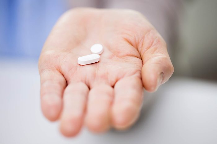 Man holding medication