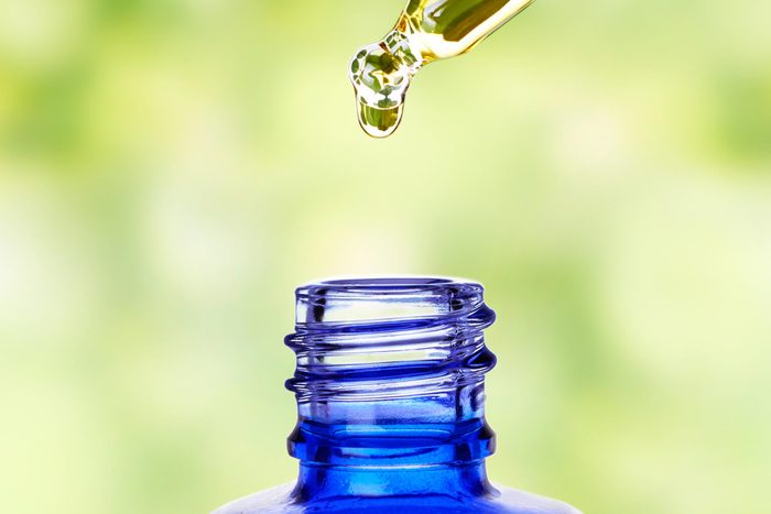 Bottle and eyedropper.