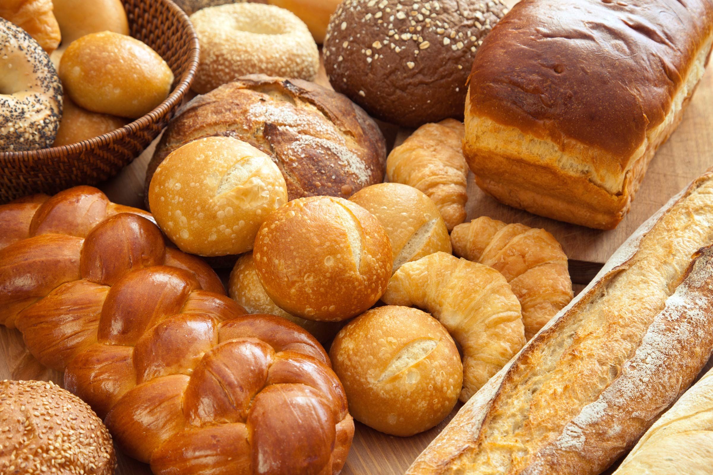 assortment of breads