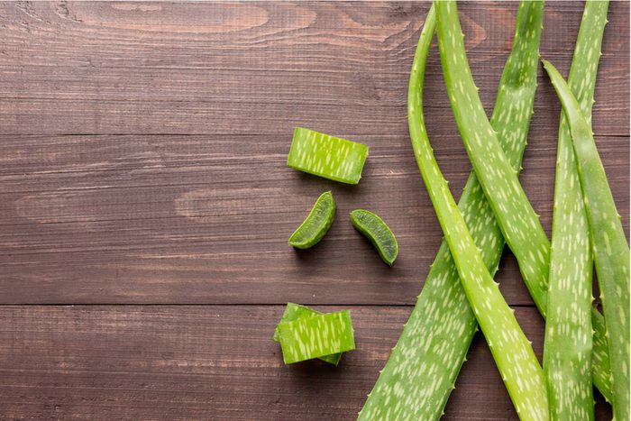 aloe vera on table