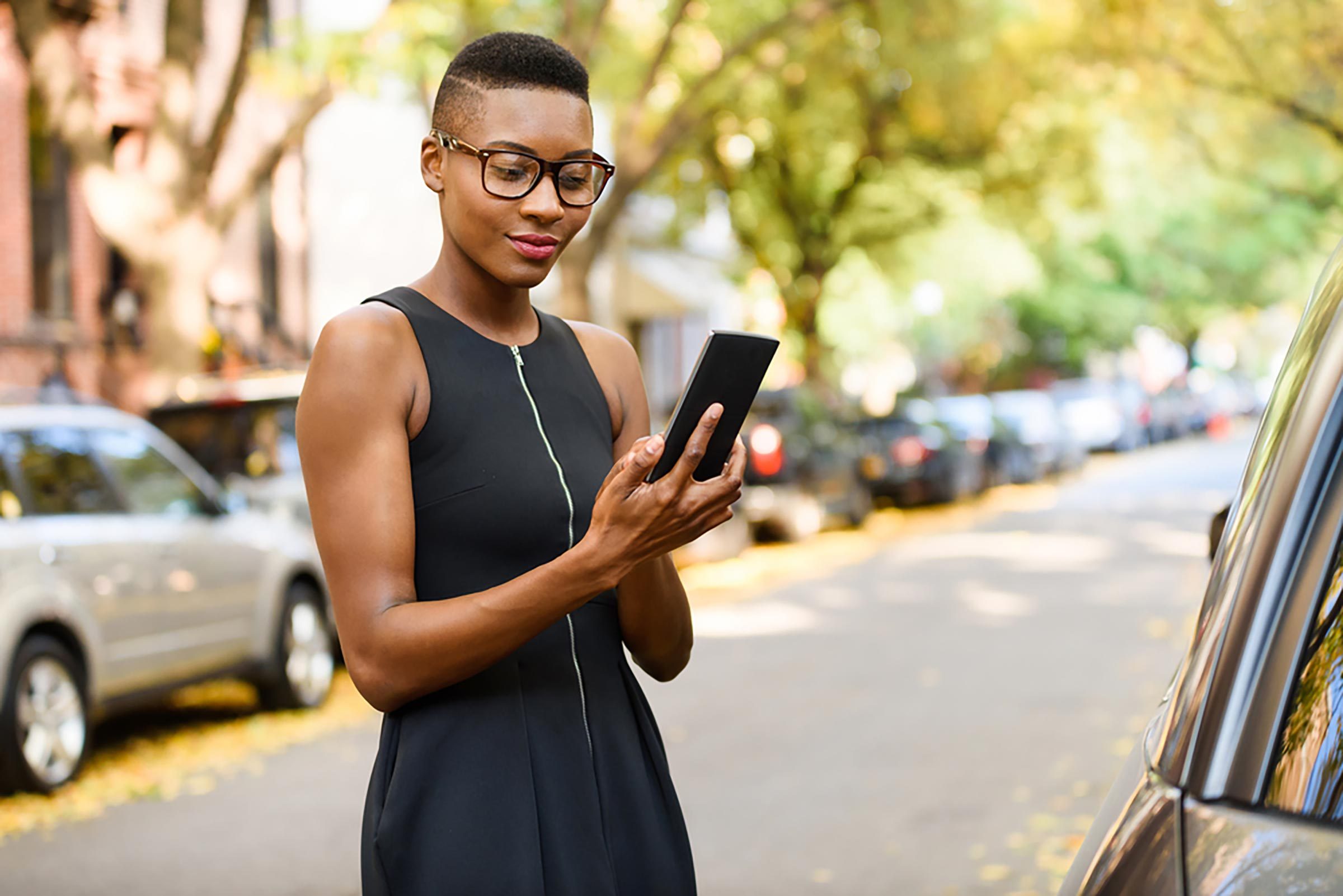 woman with cellphone