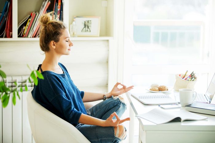 woman meditating