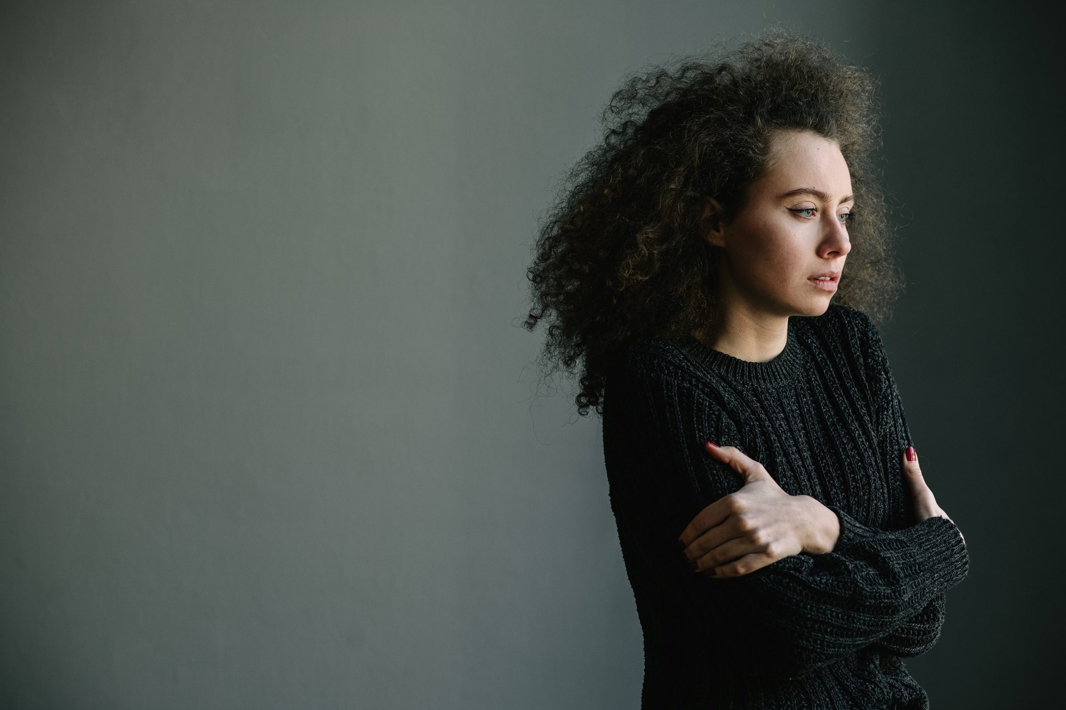 young woman struggling with depression