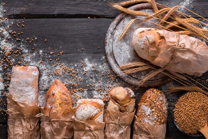 Loaves of artisan bread.