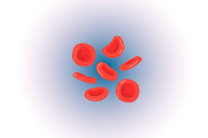 Illustration of blood cells.