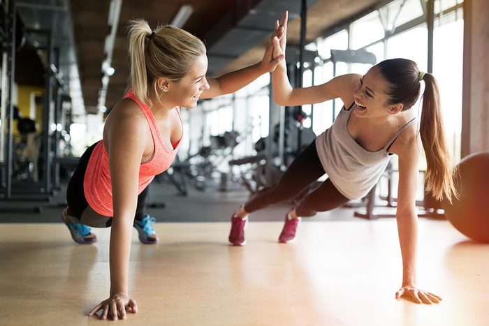 women working out together