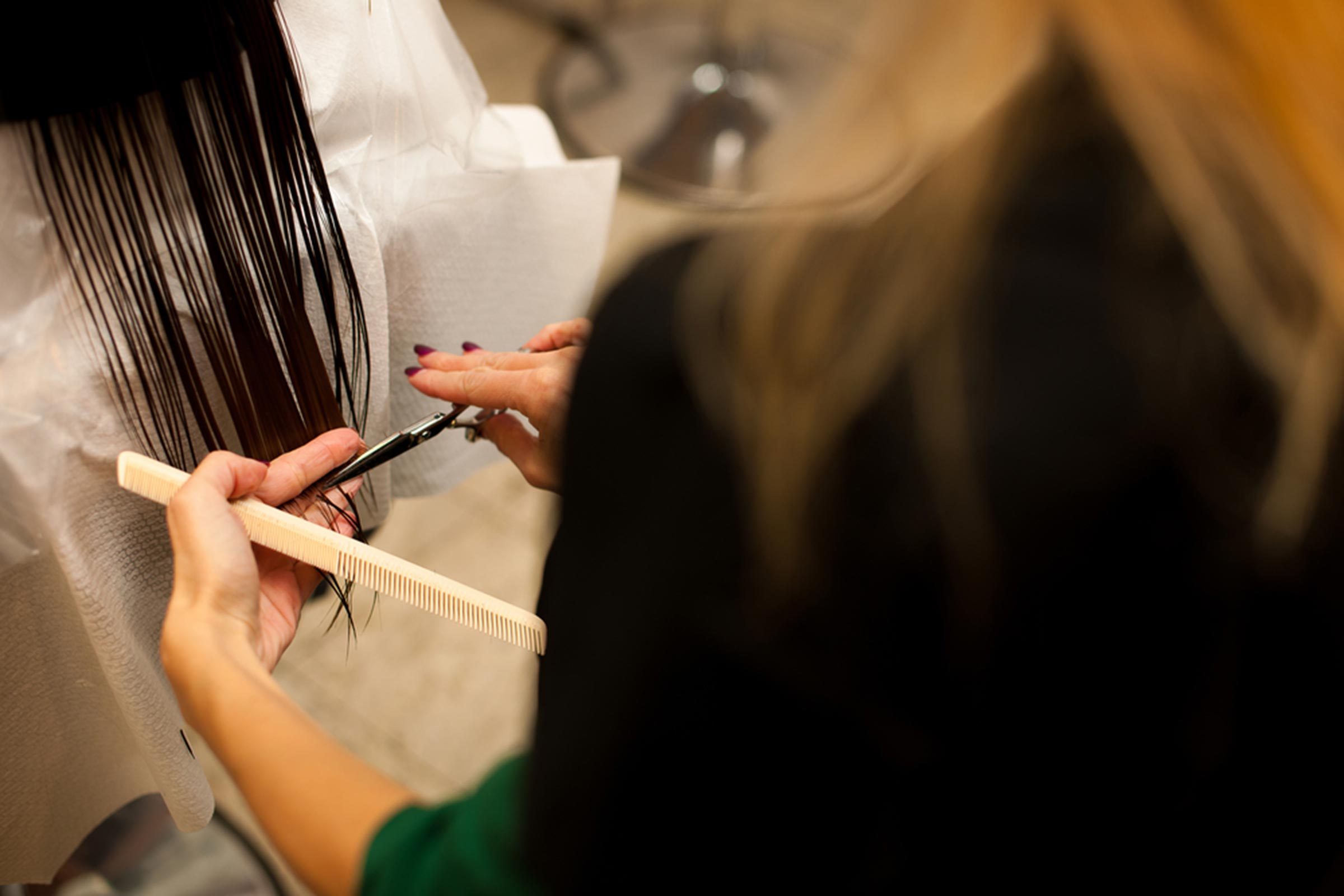 trim at the salon