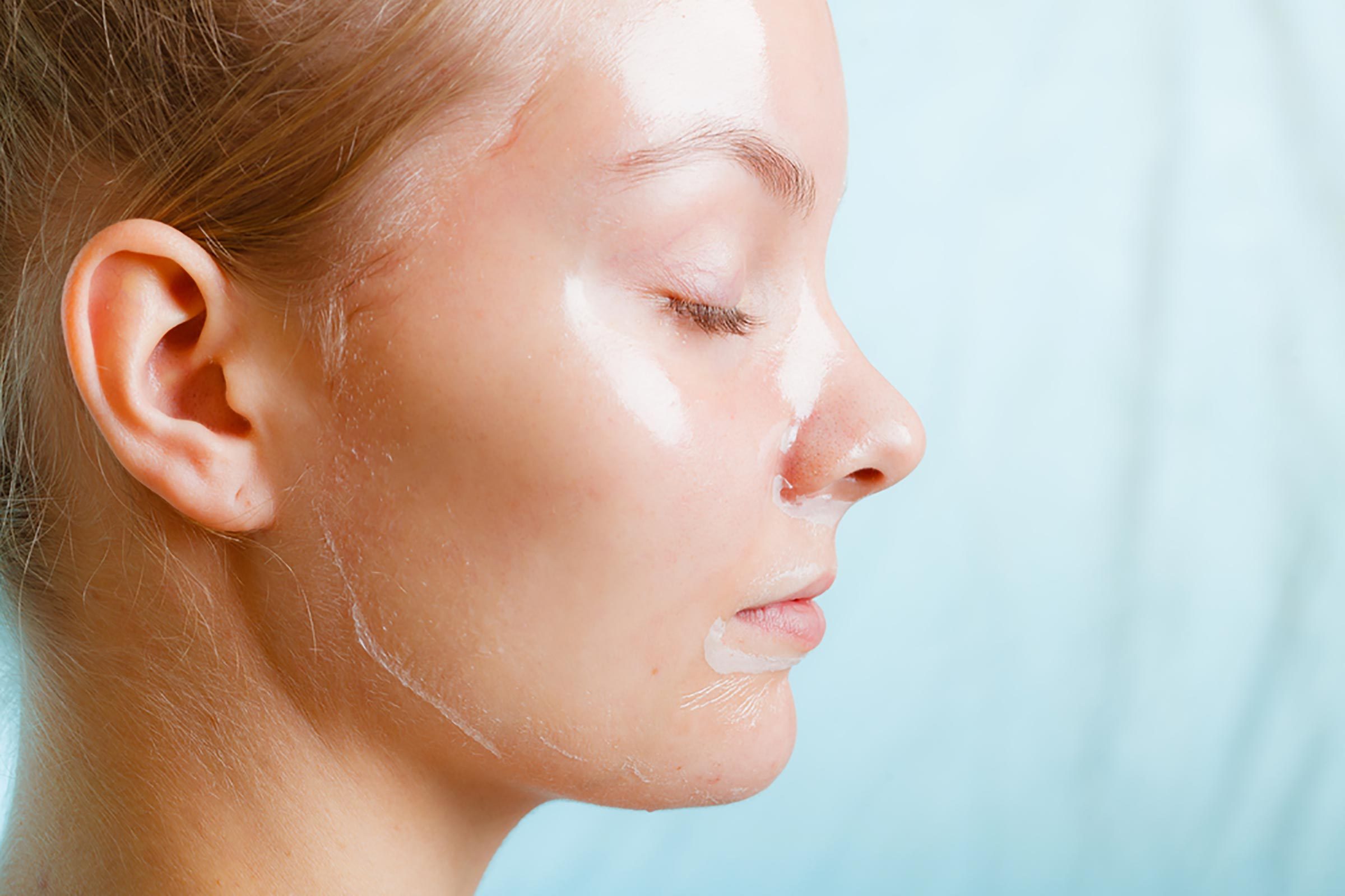 woman with facial mask