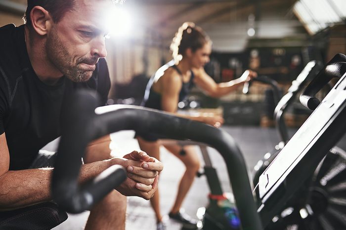 people working out at a gym