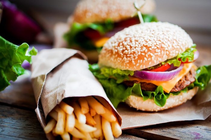 burgers and fries