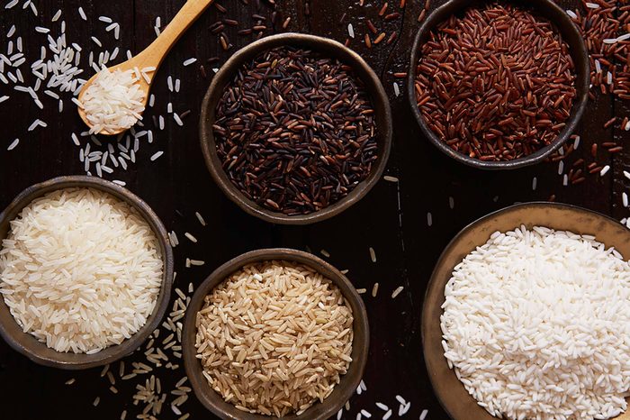 Rice varieties in bowls