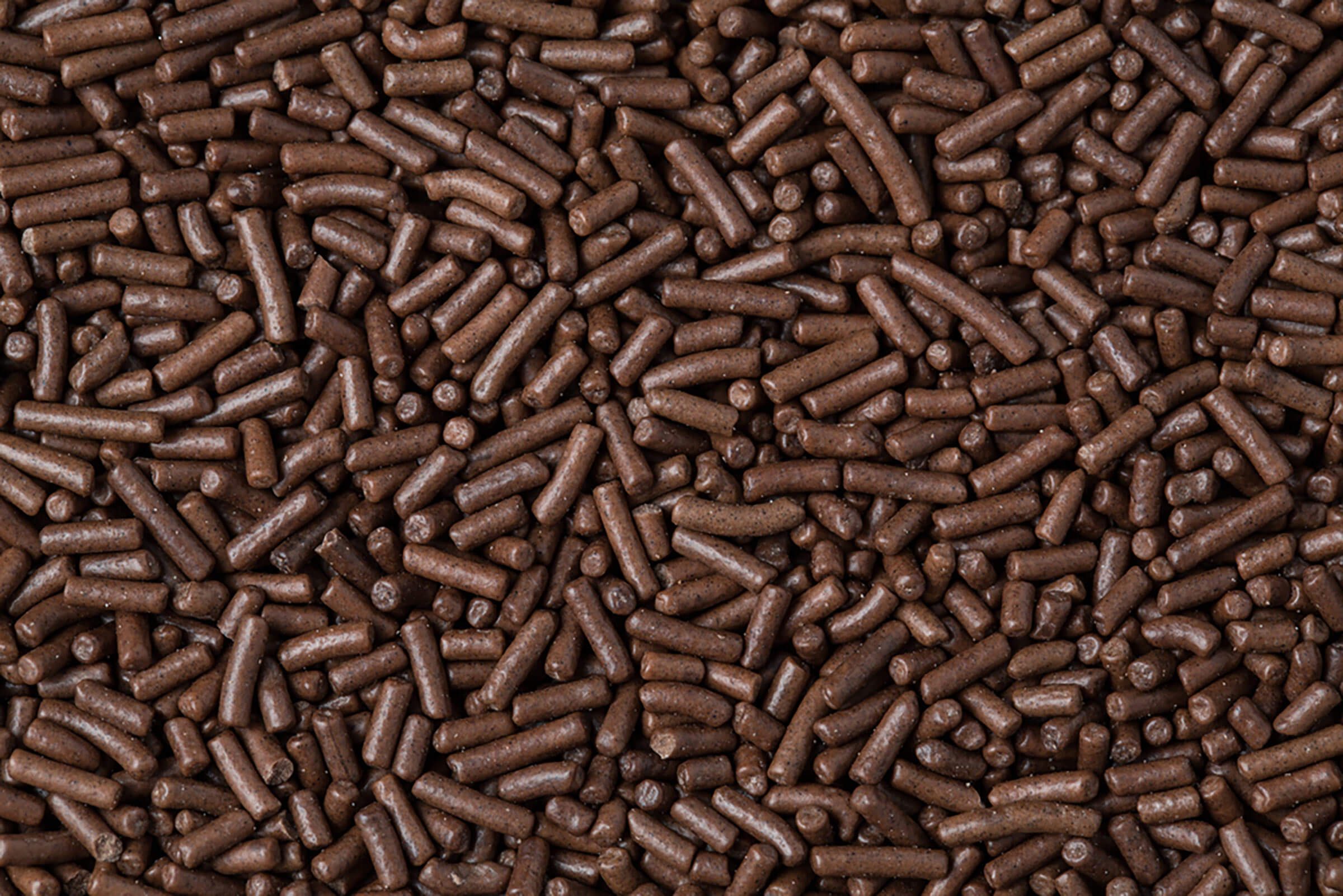 close-up of chocolate sprinkles