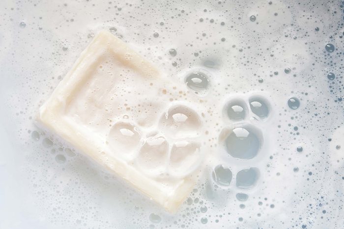 bar of soap and lather