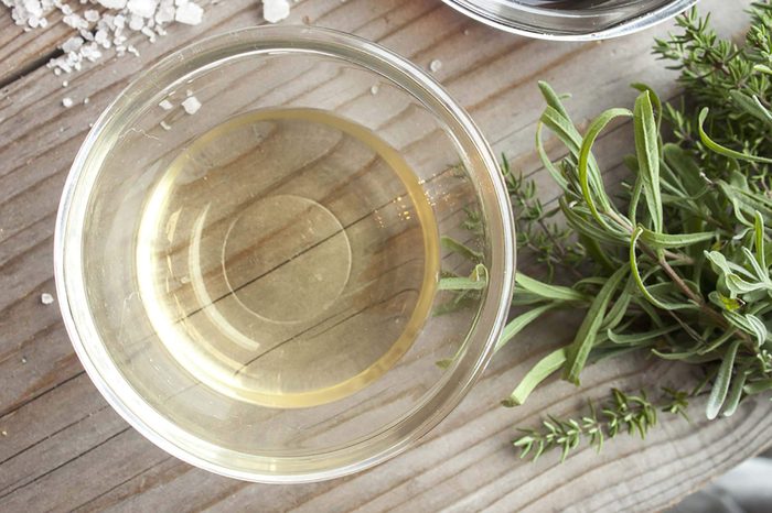 vinegar in clear bowl