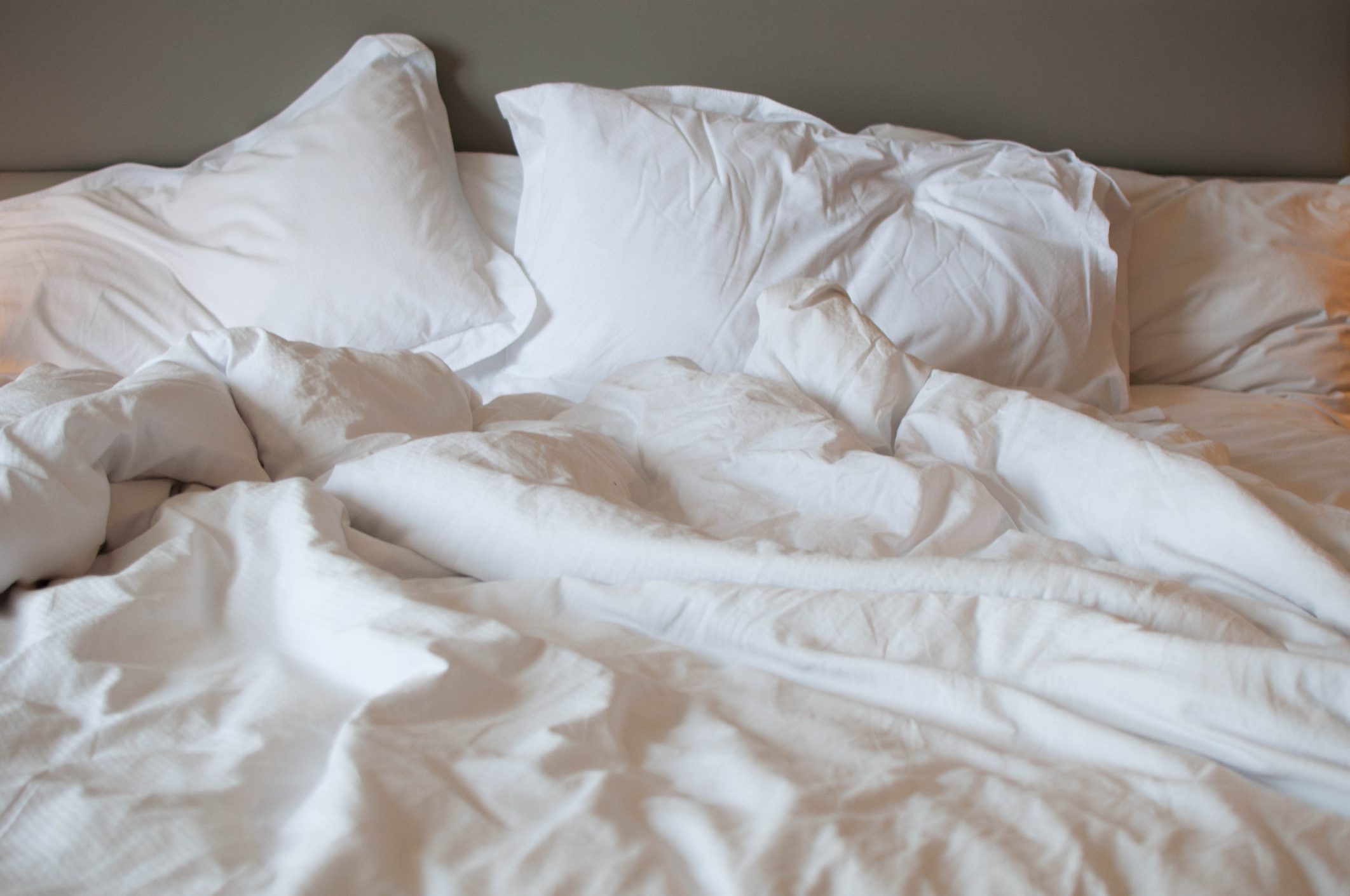 white bedding