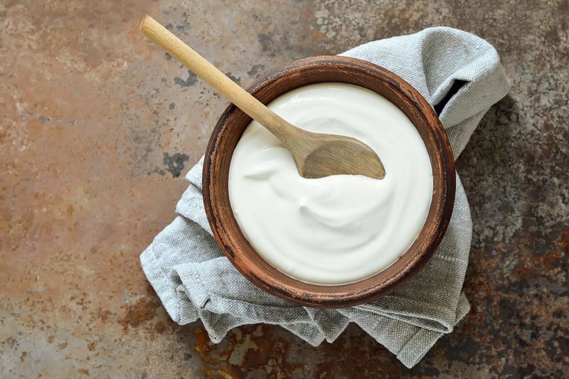 bowl of yogurt
