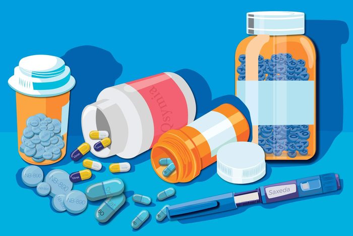 Illustration of the weight loss medications.