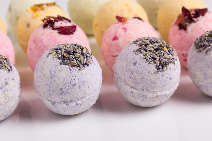 colorful bath bombs