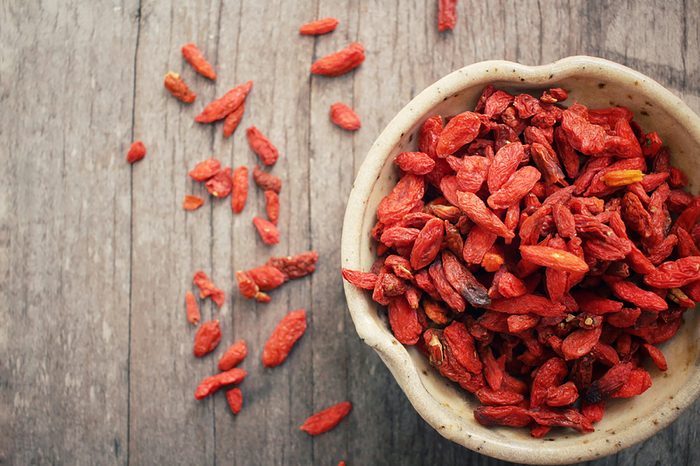 Goji berry in a bowl