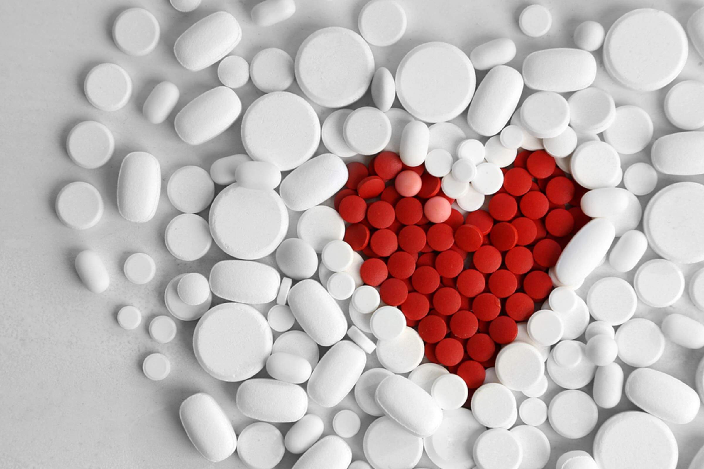 heart made out of pills