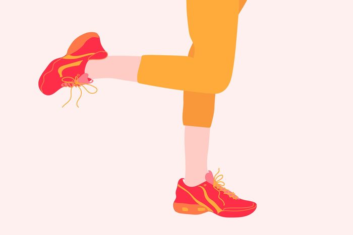 illustration of person balancing on one leg